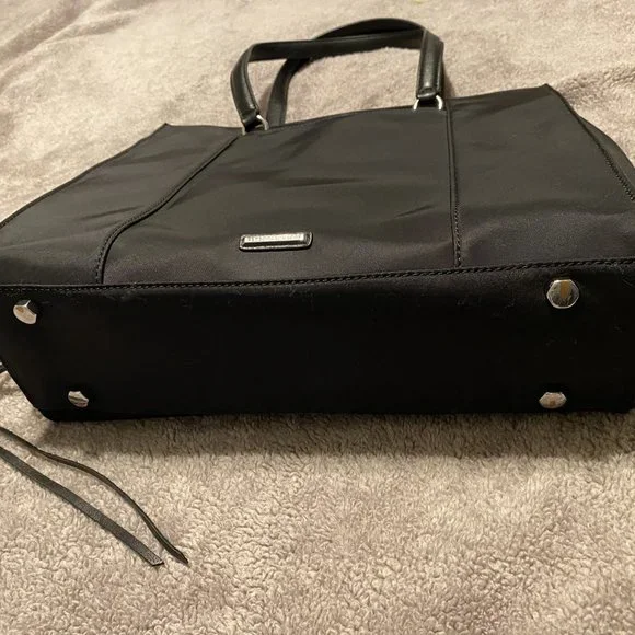 NWT REBECCA MINKOFF Always On Side Regan Tote Black Nylon - Picture 7 of 11